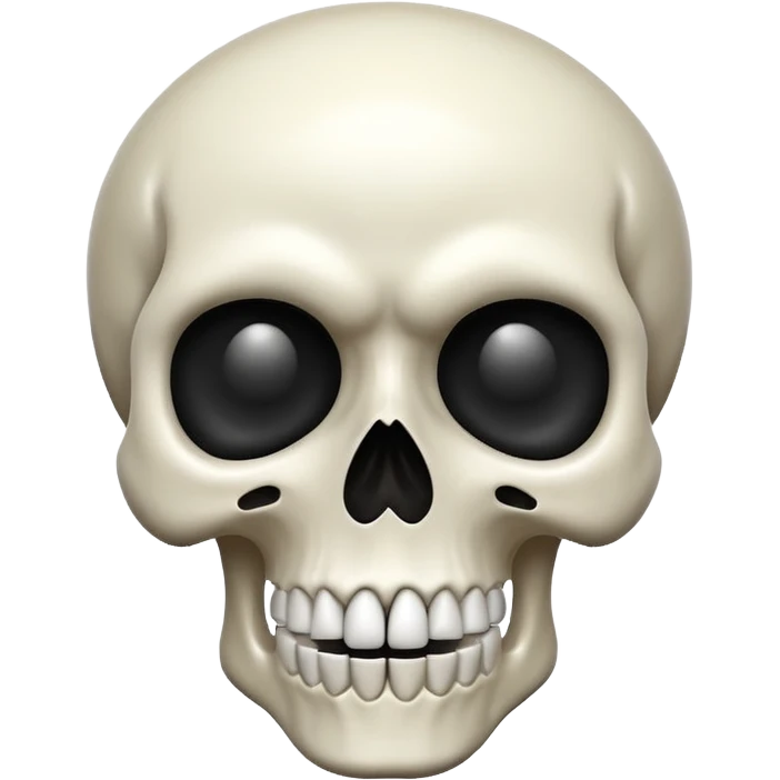 Make a ios shocking skull smoji emoji