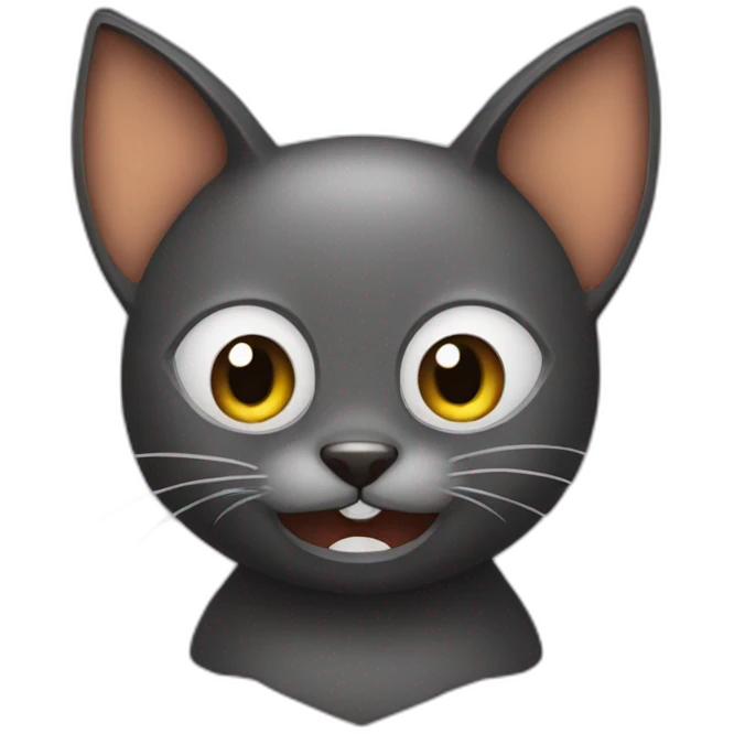 a bat but its a cat emoji