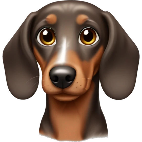 Brown and merle dachshund  emoji