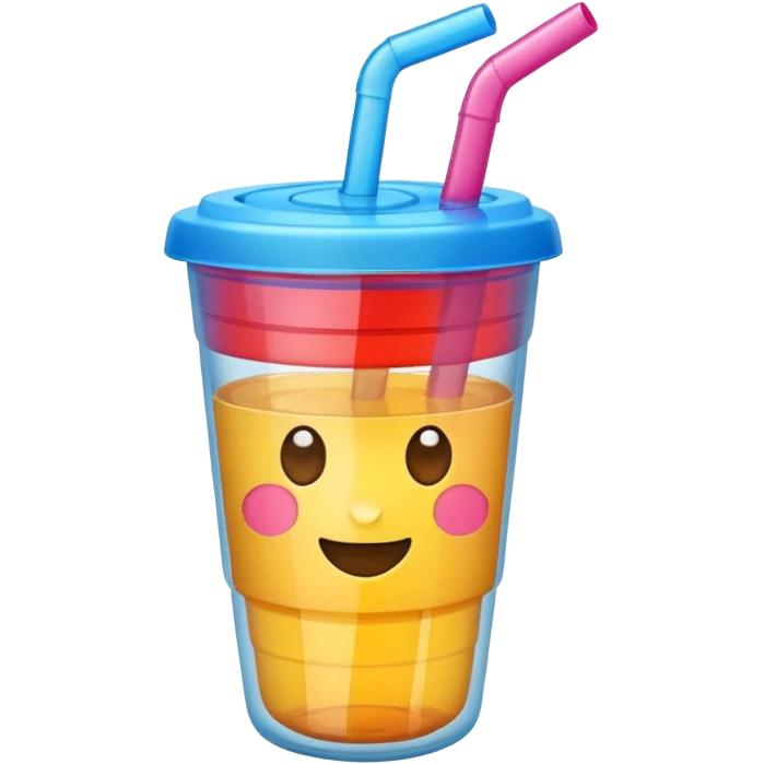 make a cute straw cup emoji