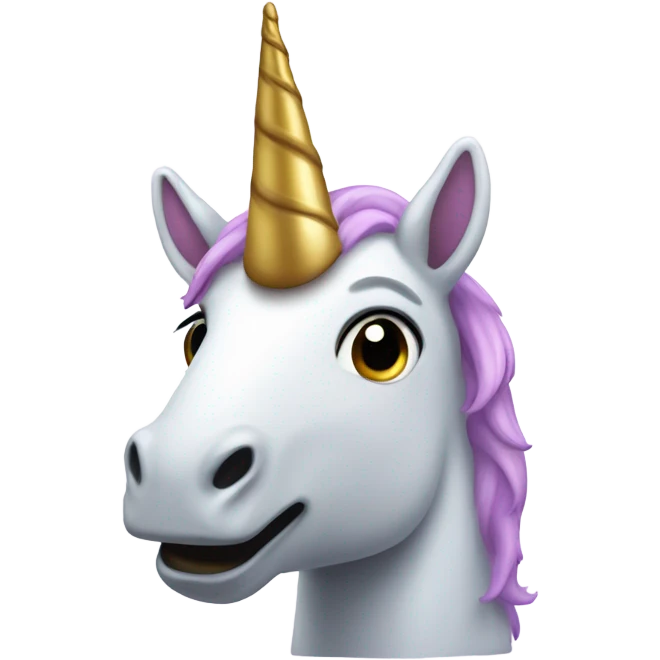 Unicorn with a rubber horn emoji