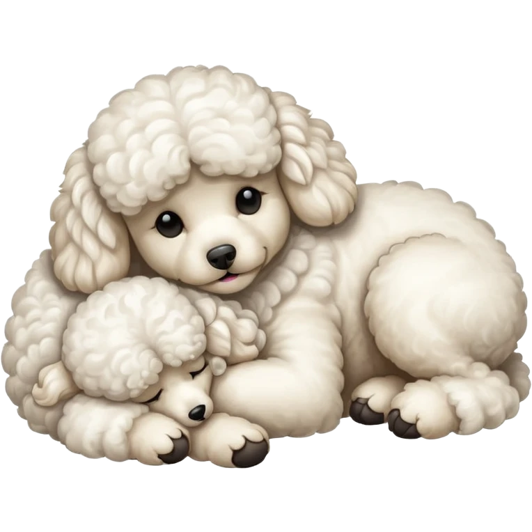 a poodle sleep emoji
