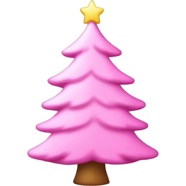 Pink christmas tree emoji