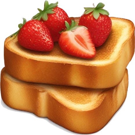 French toast with strawberries  emoji