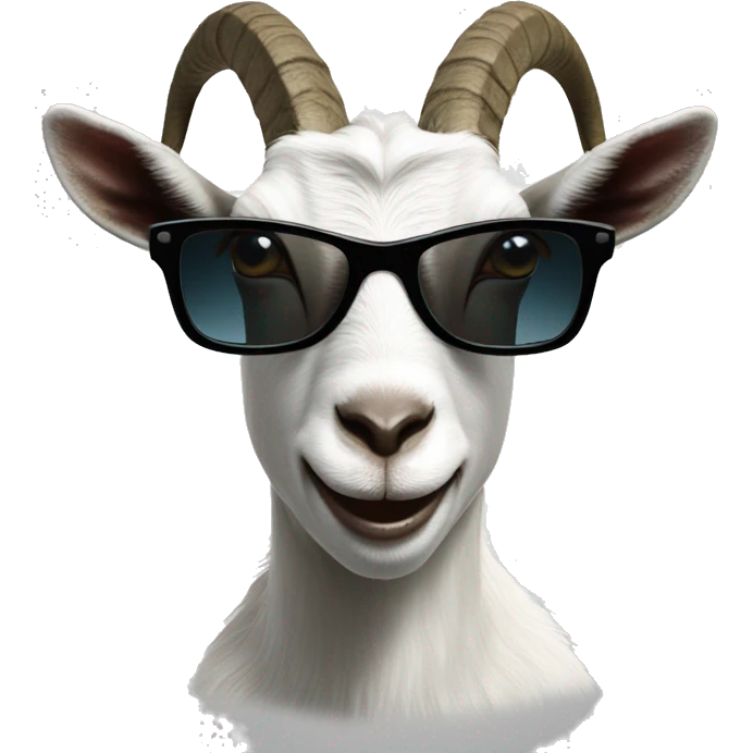 goat hacker, sunglasses, computer code, matrix code emoji