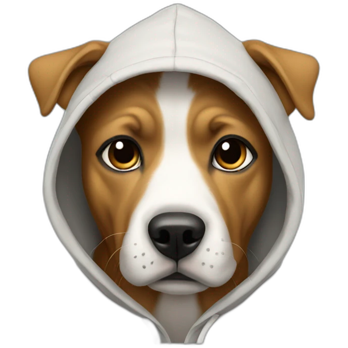 dog wearing a hoodie emoji