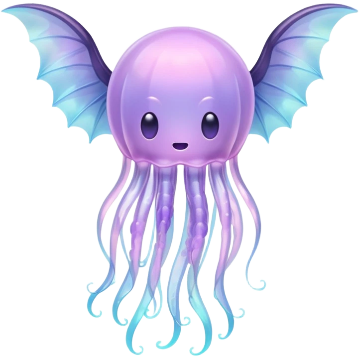 dreamy pastel jellyfish with bat wings emoji
