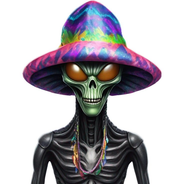 Alien xenomorph with Pimp Hat emoji