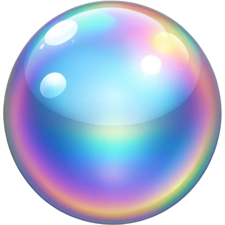 white silver sparkling shiny bubble crystal emoji