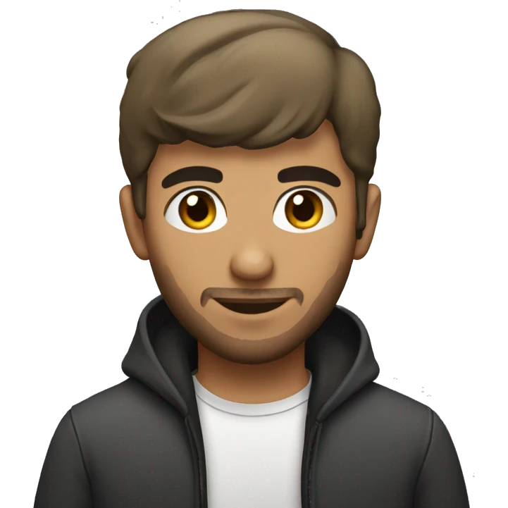 young arab man with hair and light beard emoji