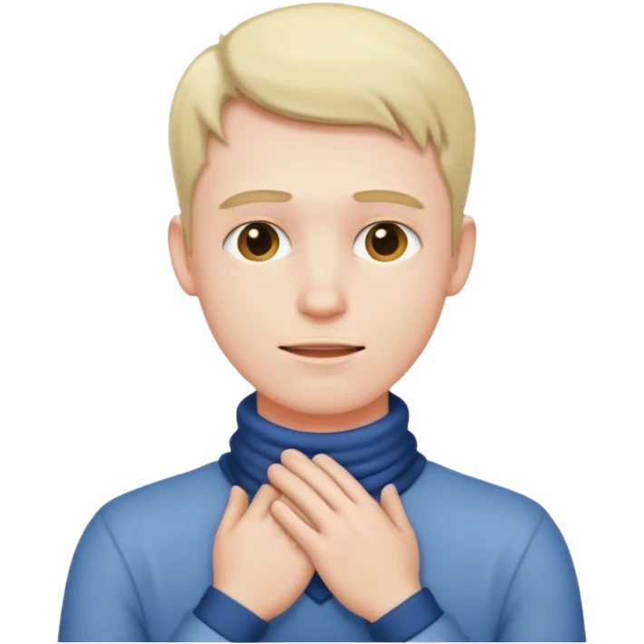 guy with hands around his neck  emoji