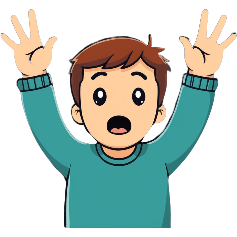 Man saying cringe emoji