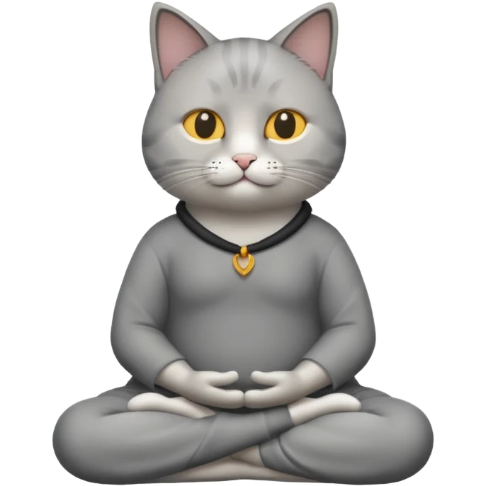 meditating cat emoji
