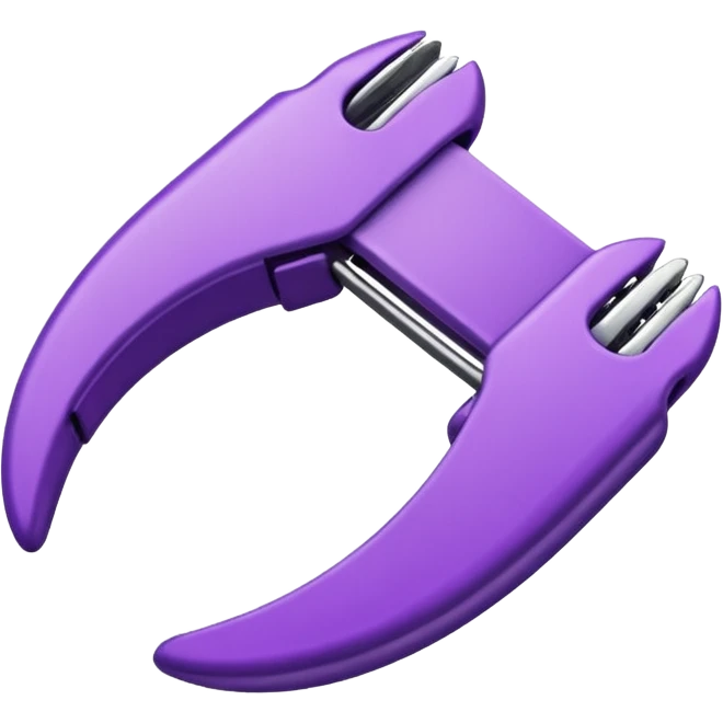 Purple hair claw clip emoji
