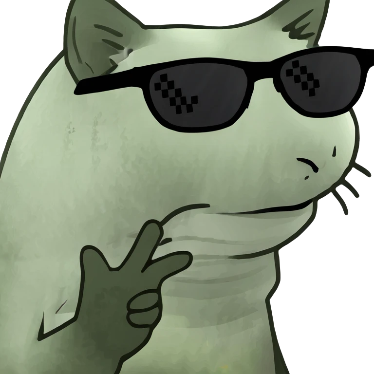 Cat with sunglasses emoji
