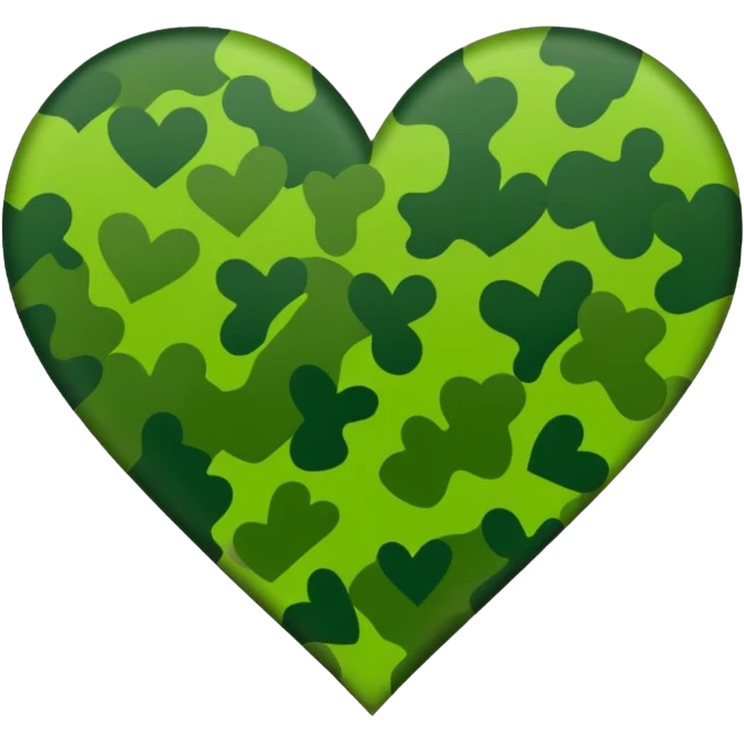 Heart camuflage emoji