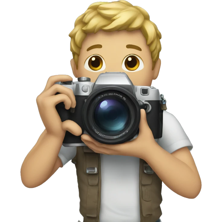 Holding a camera emoji