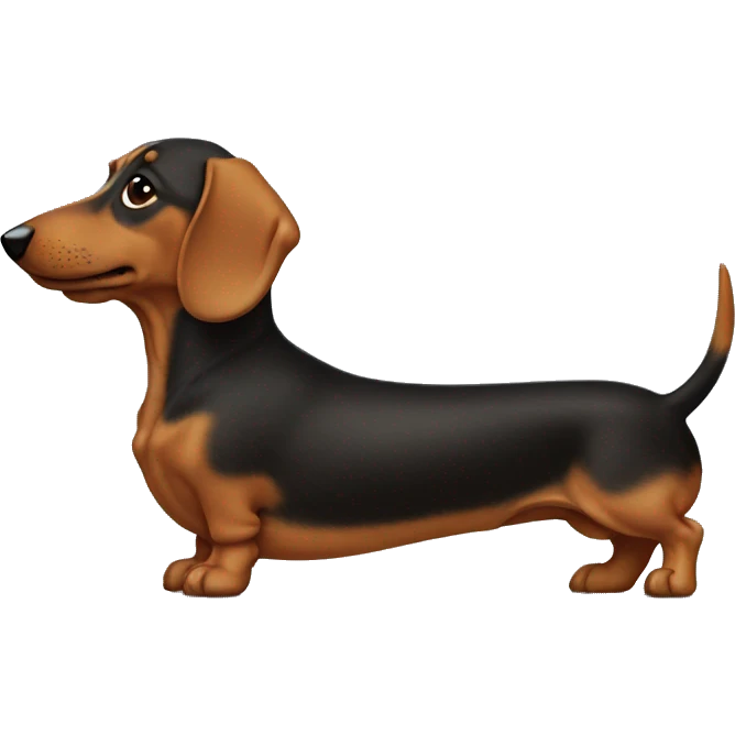 Wiener dog from the side  emoji