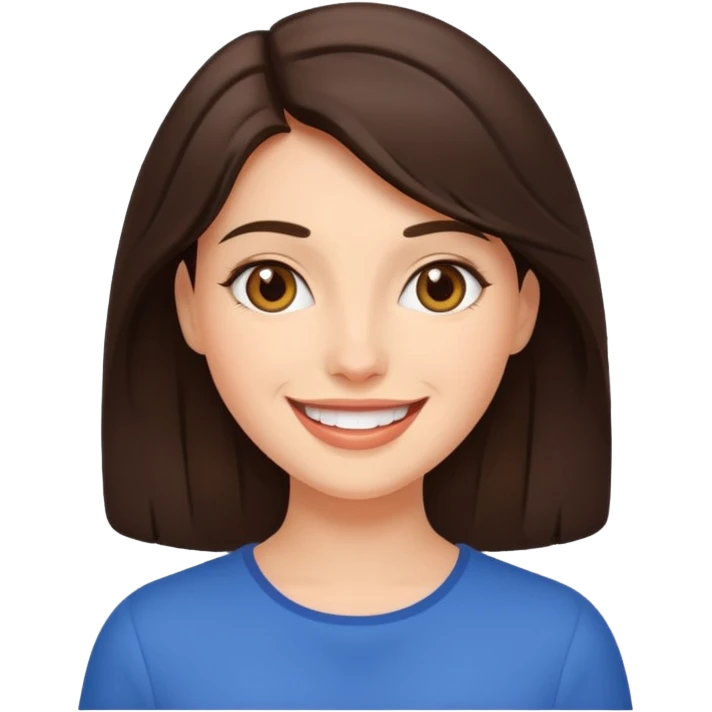 happy brunette emoji