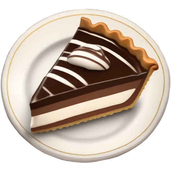 Chocolate Pie with white stripes emoji