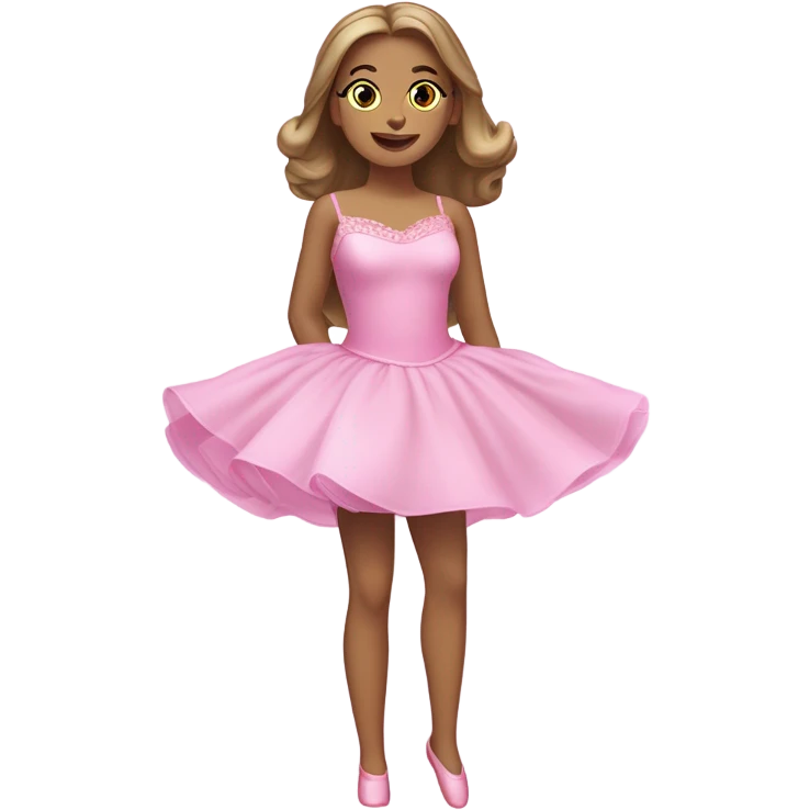 O balerina cu roche roz care face cumpana si e alba si incredibil de frumoasa emoji