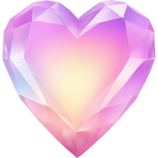 Pastel gradient heart crystal  emoji