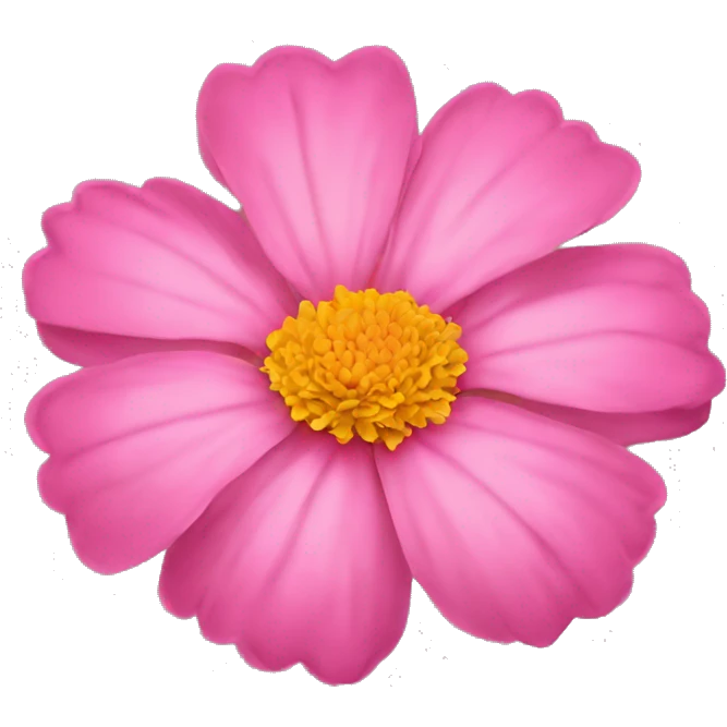 a single pink marigold flower emoji