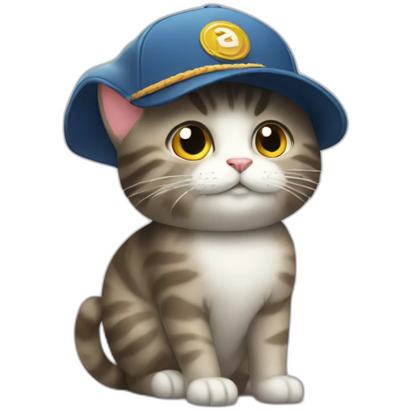 A cat waring a cap  emoji