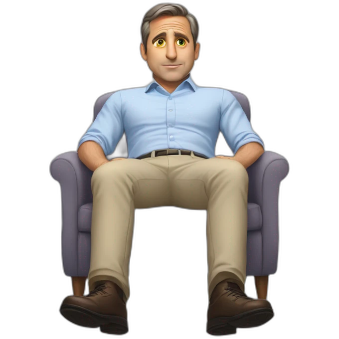 steve carell laying down, soles of feet towards camera emoji