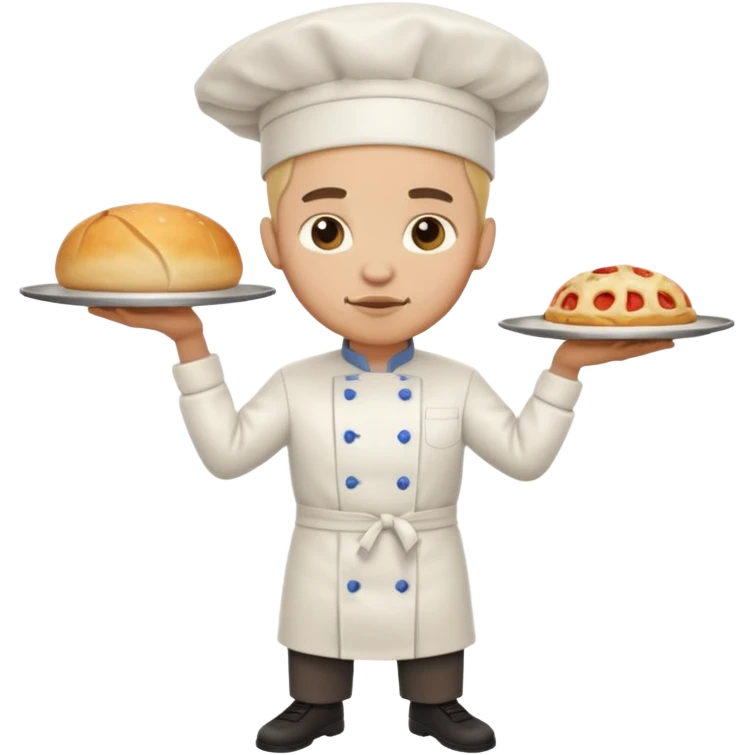High resolution of   realistic full body chef distorted , no extra hybrid emoji