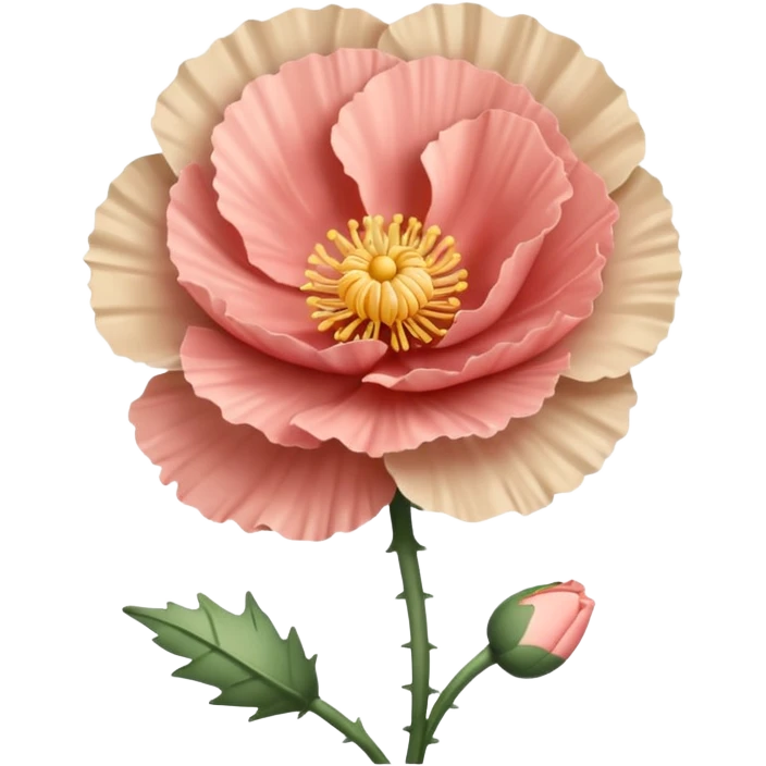 Carnation poppy beige light rose emoji
