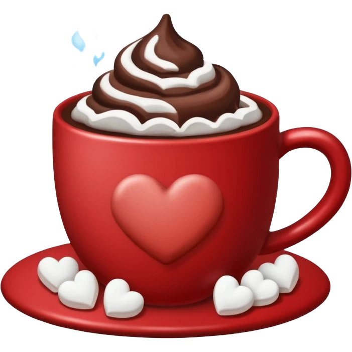 heart with winter hot cocoa emoji
