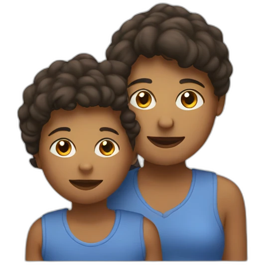 a mother with his two children emoji