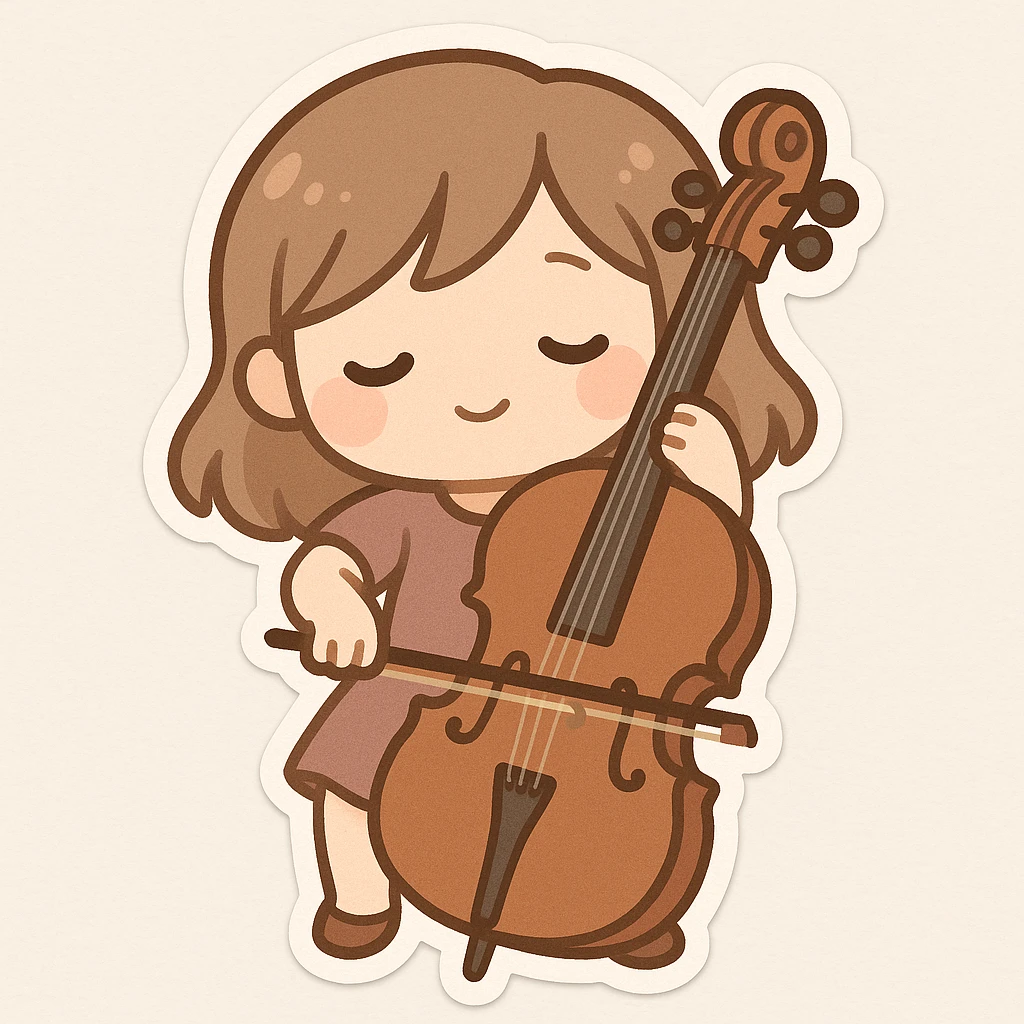 girl playing cello emoji
