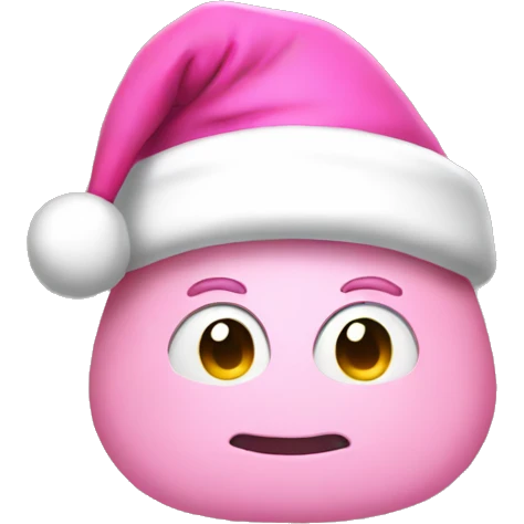 pink santa hat  emoji