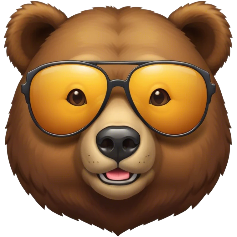 Bear wearing sunglasses  emoji