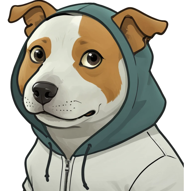 Dog weari hoodie emoji
