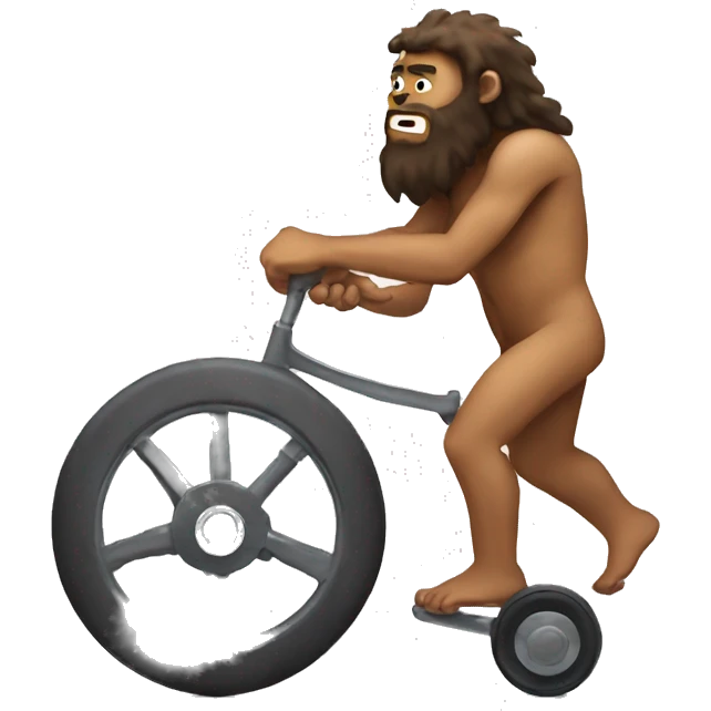 caveman with wheels emoji