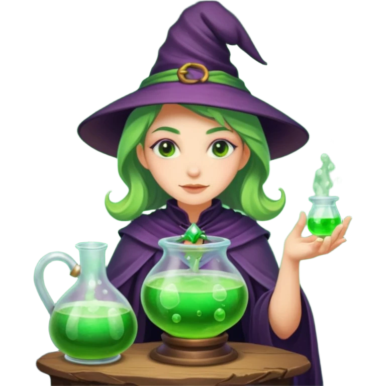 green witch cooking potion emoji