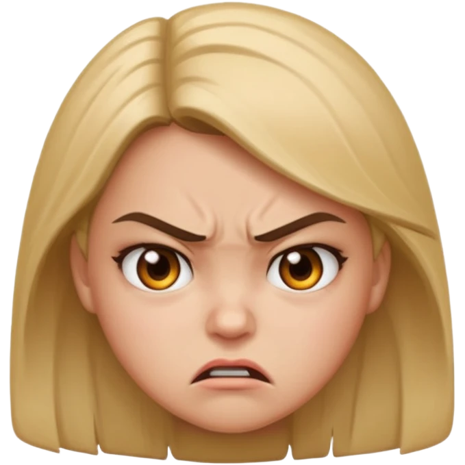 Girl angry face emoji