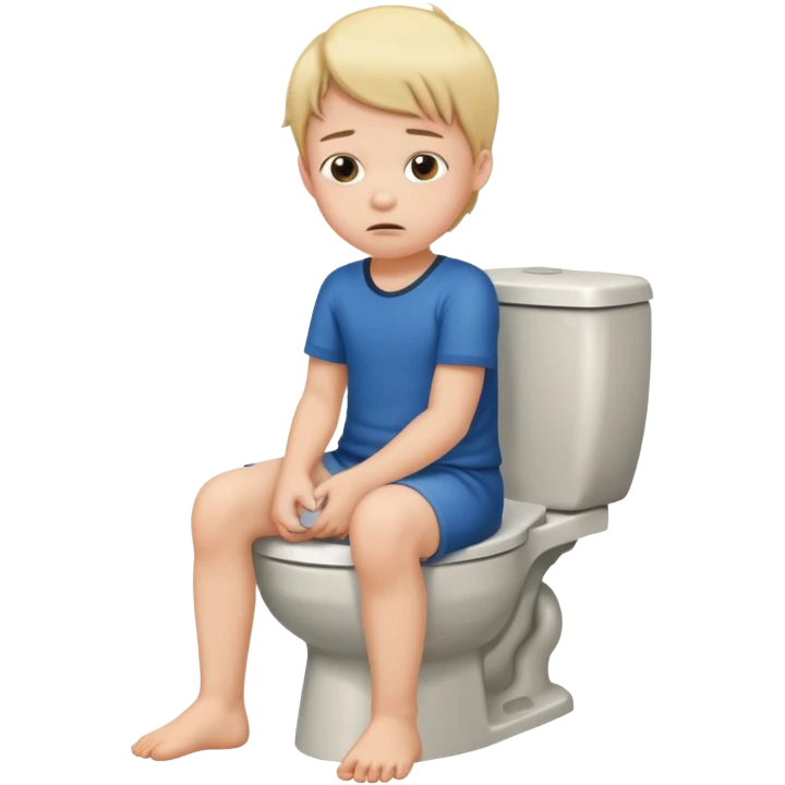 KID SITTING ON TOILET POOPING emoji