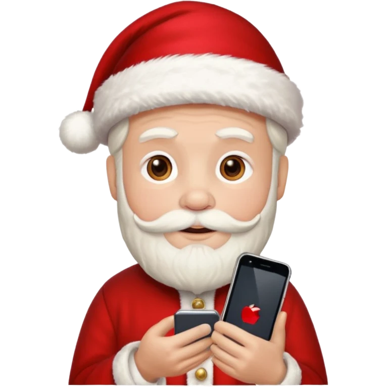 Papa noel robando un iphone emoji