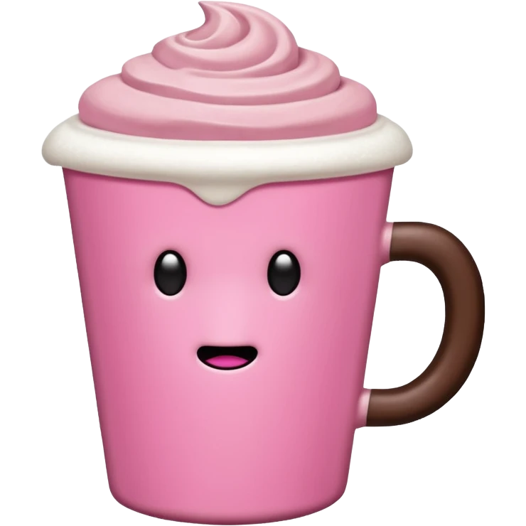 Pink mocha aesthetic  no face emoji