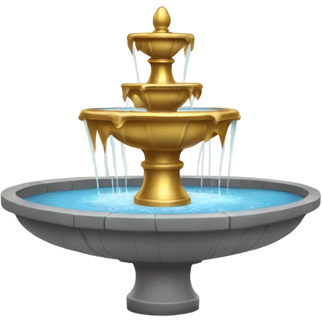gold water fountain emoji