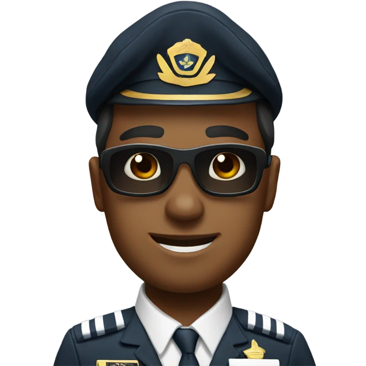 Airline pilot with sunglasses  emoji