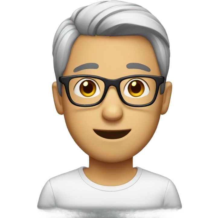 Cute guy with glasses emoji