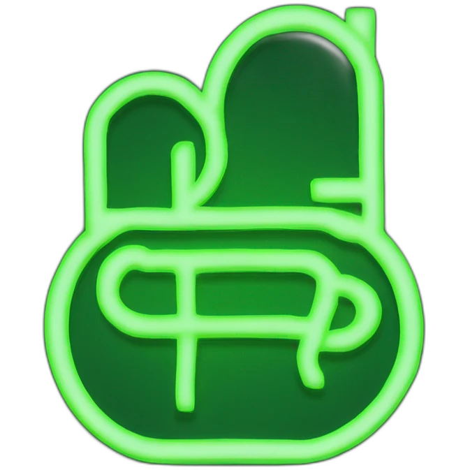 dollar sign, green of #08F9BF with neon glow of #08F9BF on it. Plain, monochromatic solid dark #141414 background. emoji