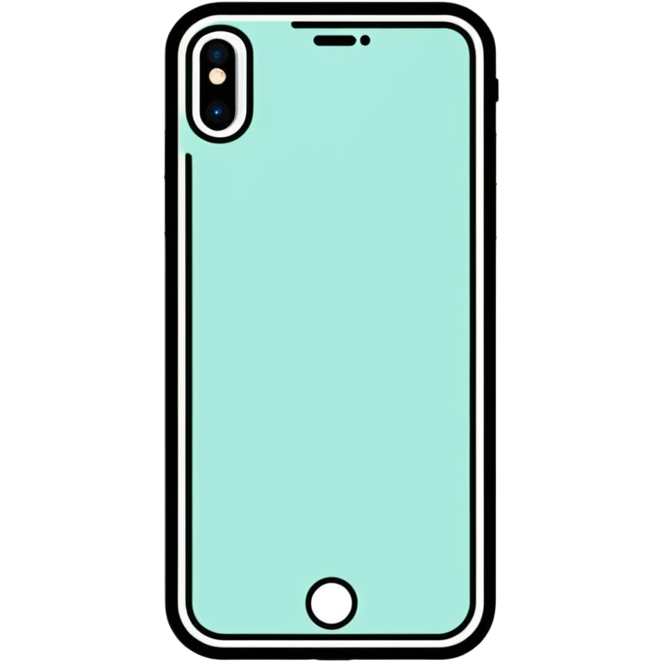 modern iPhone smartphone with app icons on screen emoji