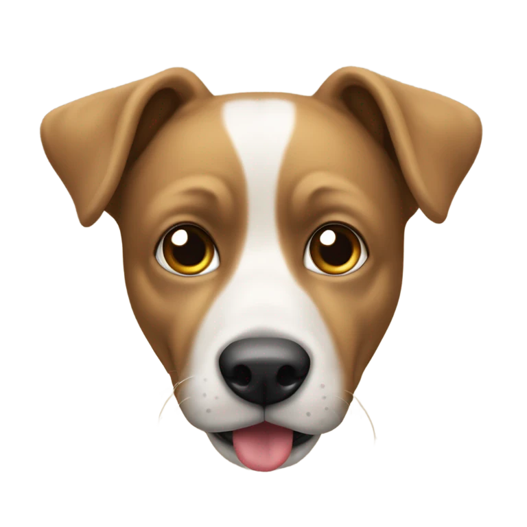 Perro con anteojos y una palta emoji