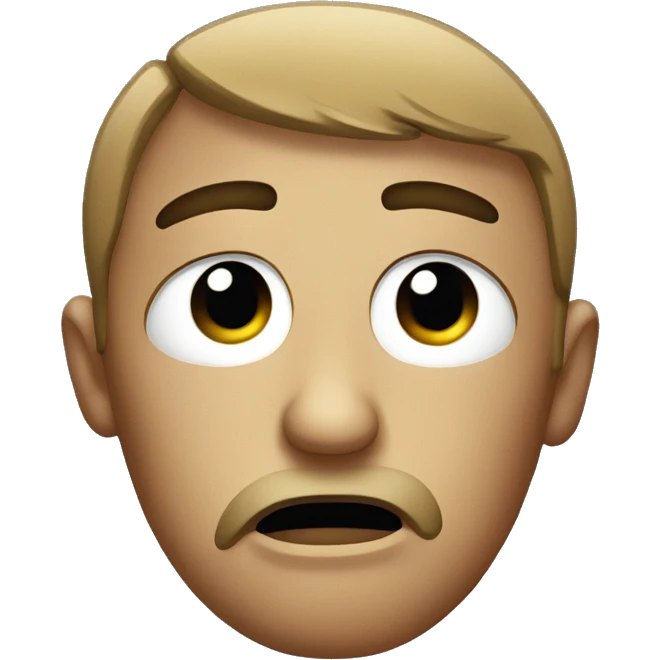 concerned face emoji